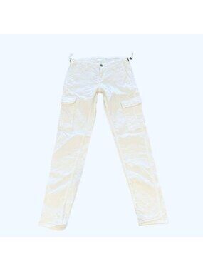 AG‎ x Theory 25R Standard Issue Slim Cargo Jeans Skinny Straight White Stretch